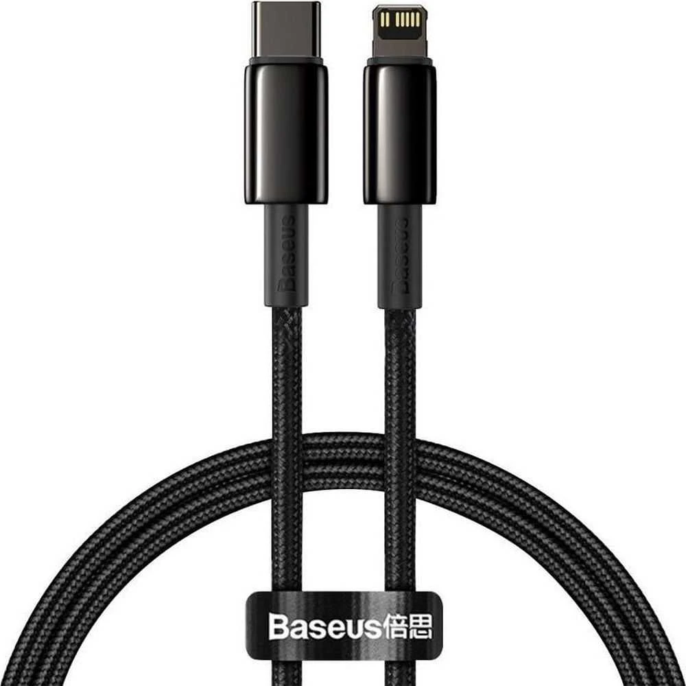 Baseus USB C tipo laidas - žaibiškai greitas įkrovimas su maitinimo šaltiniu 20W 2m Juodas (Juodas)