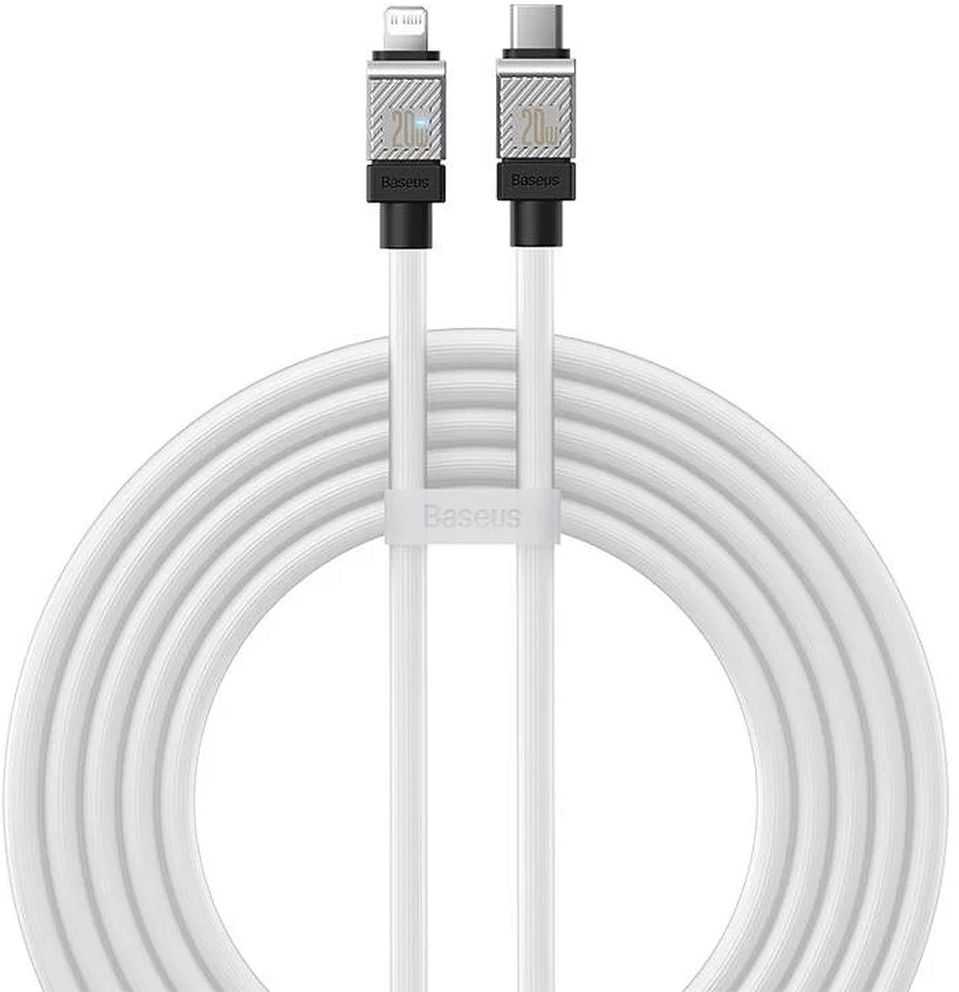 Greito įkrovimo kabelis Baseus USB-C su Coolplay Series 2m, 20W (baltas)