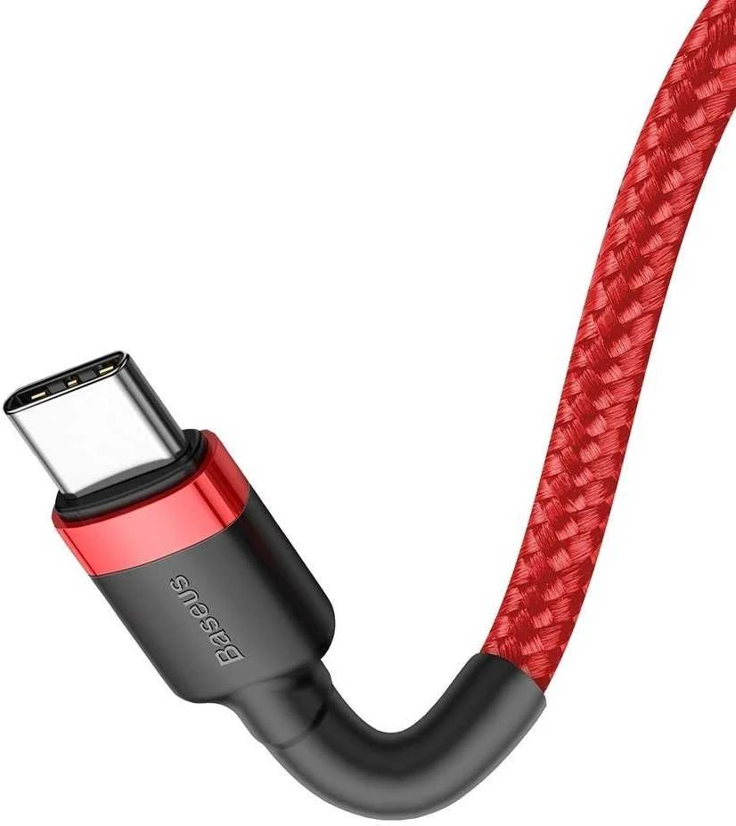 Baseus Cafule kabelis USB-C PD 2.0 QC 3.0 60W 1m - Raudonas
