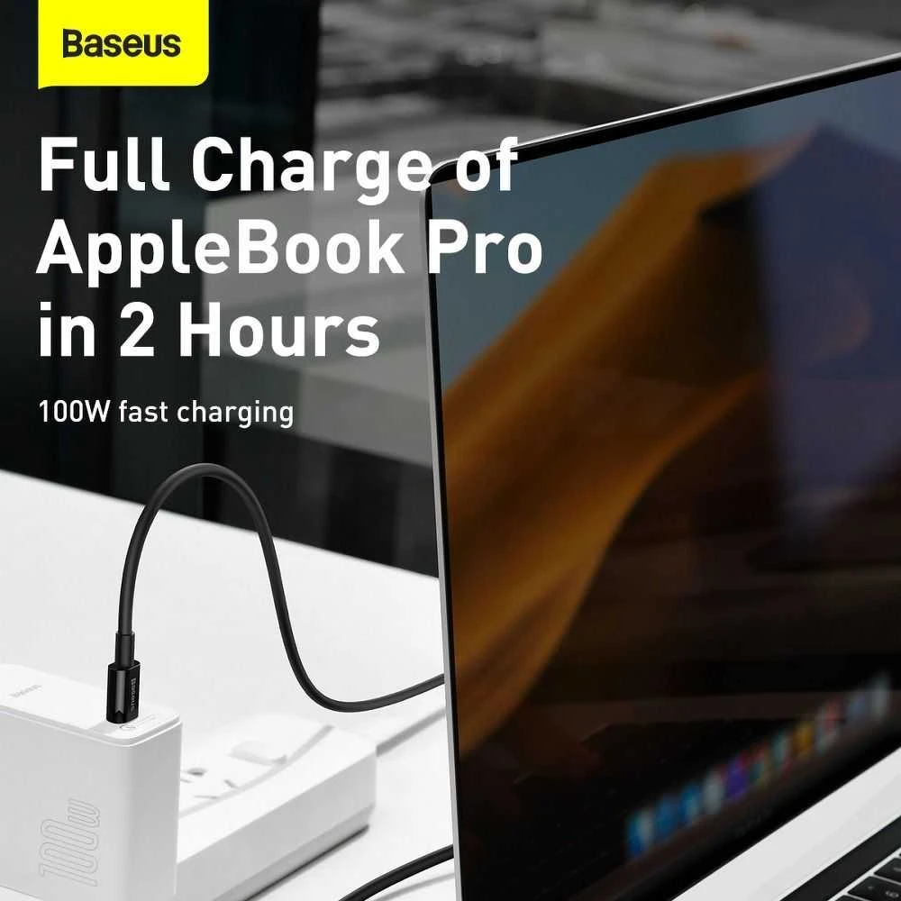 Baseus Superior serijos USB-C - USB-C kabelis 100W 1m juodas