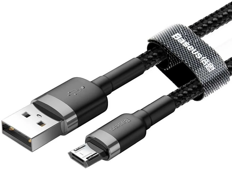 Baseus Cafule USB Lightning kabelis 2.4A 0.5m - Pilkas / Juodas