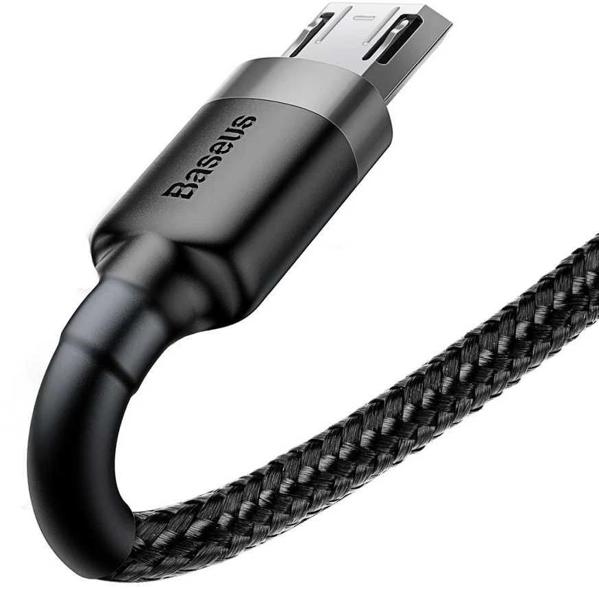 Baseus Cafule USB Lightning kabelis 2.4A 0.5m - Pilkas / Juodas