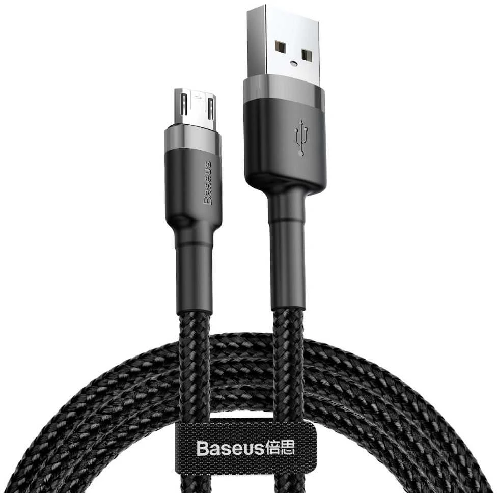 Baseus Cafule USB Lightning kabelis 2.4A 0.5m - Pilkas / Juodas