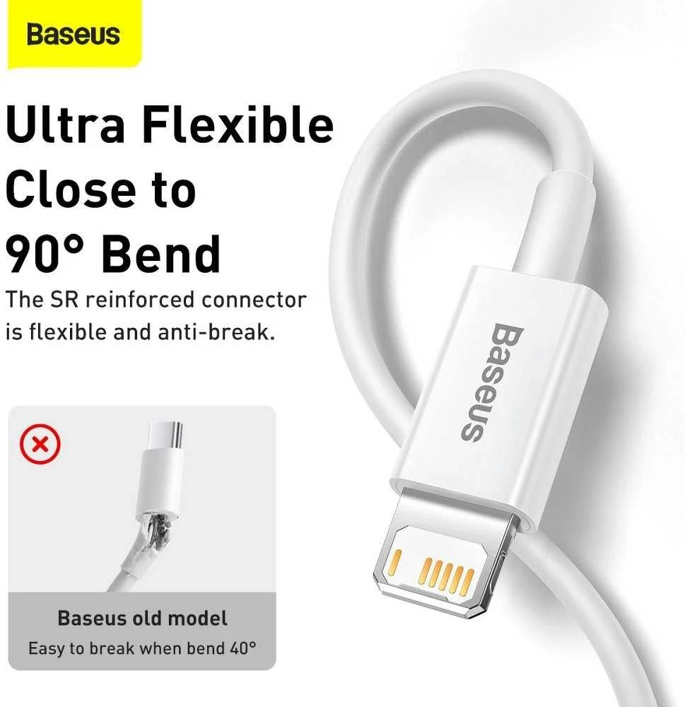 Kabelis  CABLE LIGHTNING TO USB 2M/Baltas CALYS-C02 BASEUS