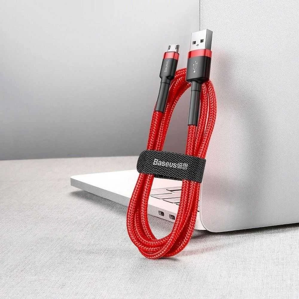 Baseus Cafule Micro USB kabelis 1.5A 2m - Raudonas