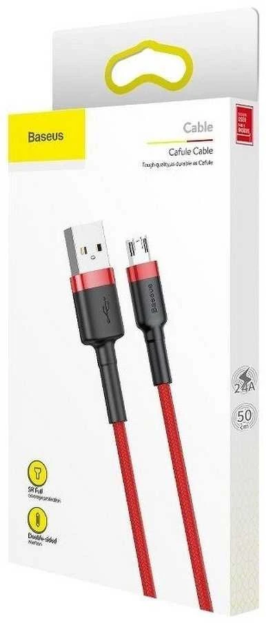 Kabelis Baseus Cafule mikro USB 2.4A 1m red
