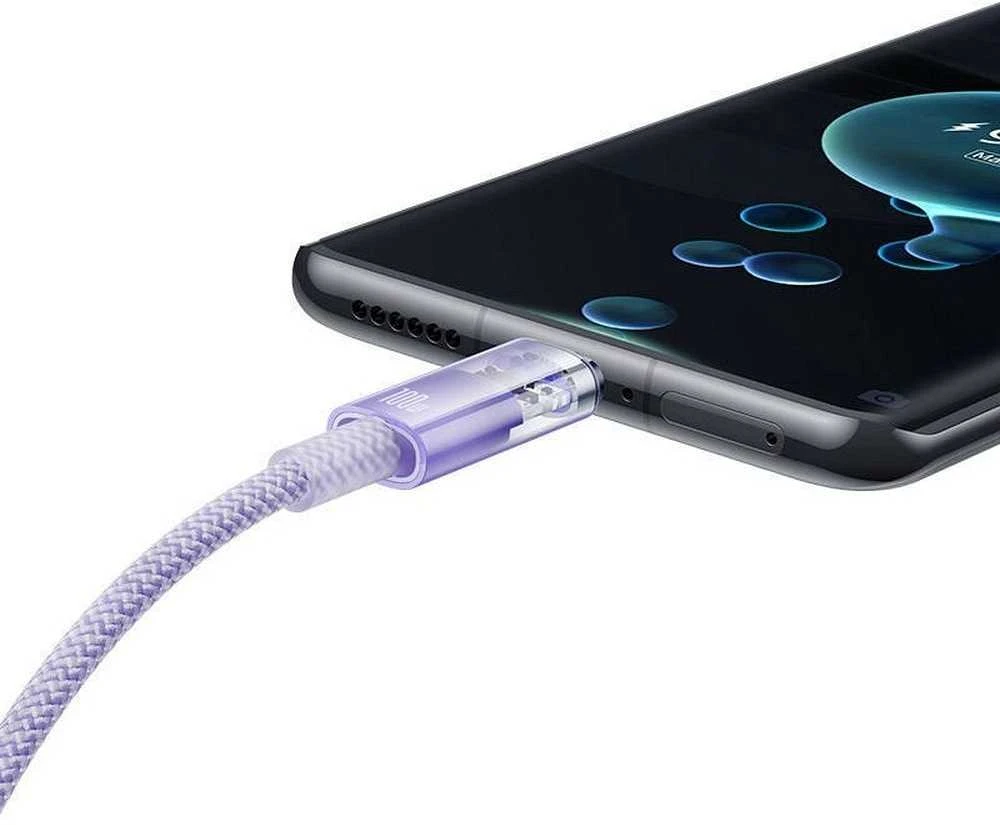 Greitas įkrovimas USB-C Baseus Flash, QC 3.0, Huawei SCP, Samsung AFC, 5A, 1m (žalia)