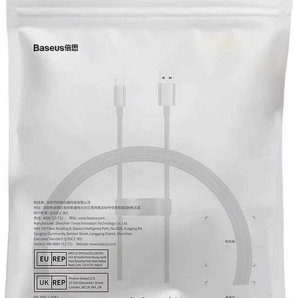 USB laidas per USB-C Baseus Superior 100W 1m (juodas)