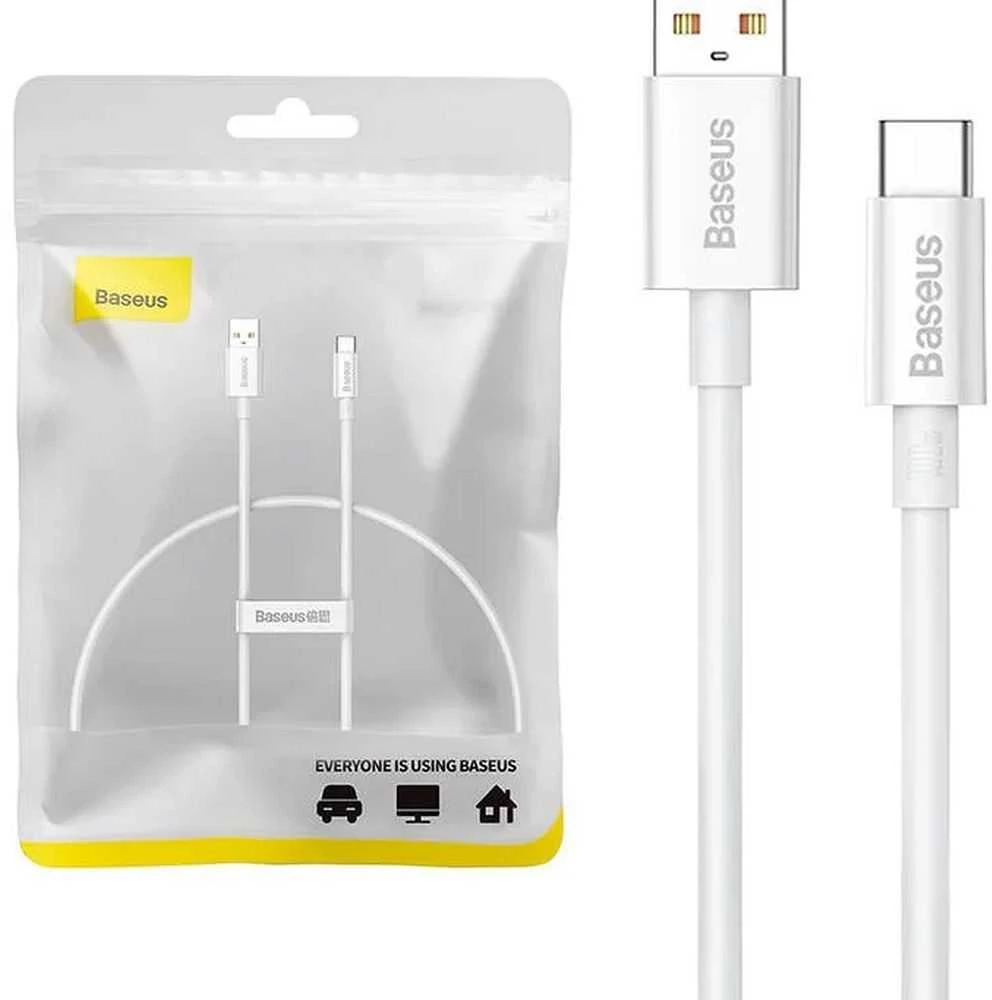 USB laidas per USB-C Baseus Superior 100W 0.25m (baltas)