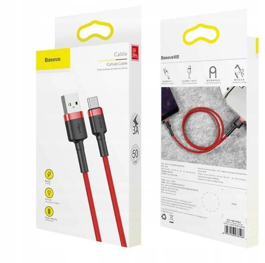 Kabelis Baseus Cafule USB į USB-C 3A 0,5 m