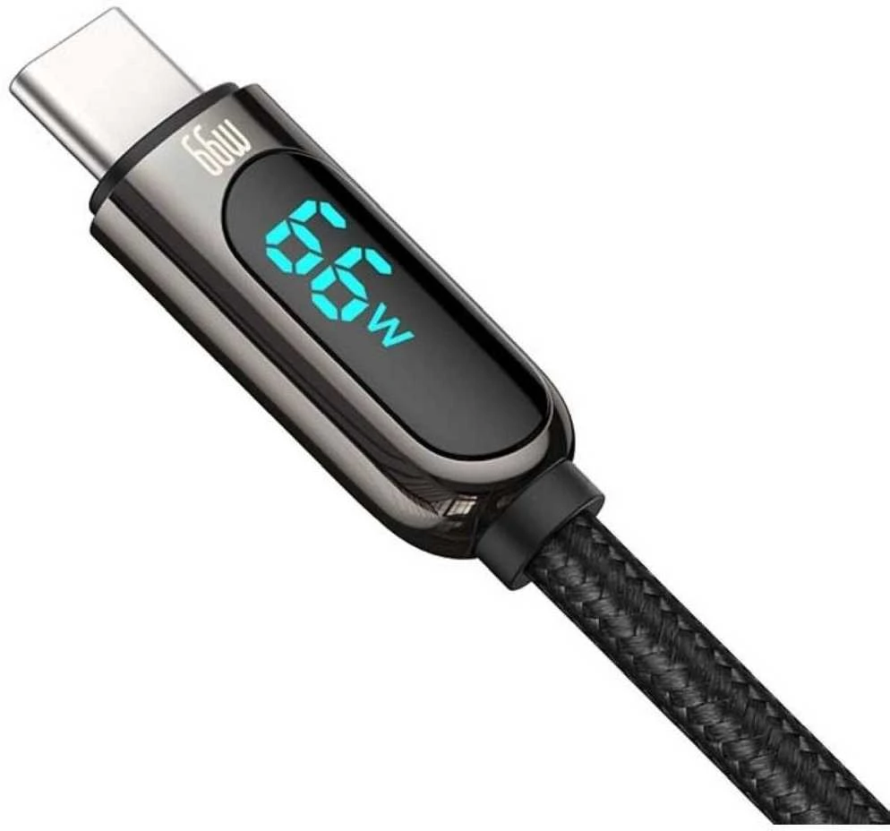 Baseus Ekranas USB - USB C kabelis 66W 1m - Juodas