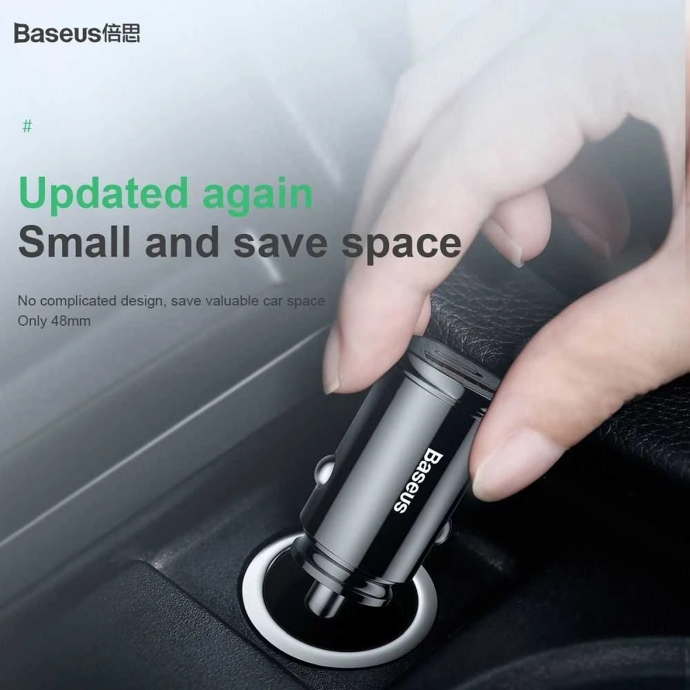 Baseus Circular automobilinis įkroviklis PD QC4.0 + 5A 30W - Juodas