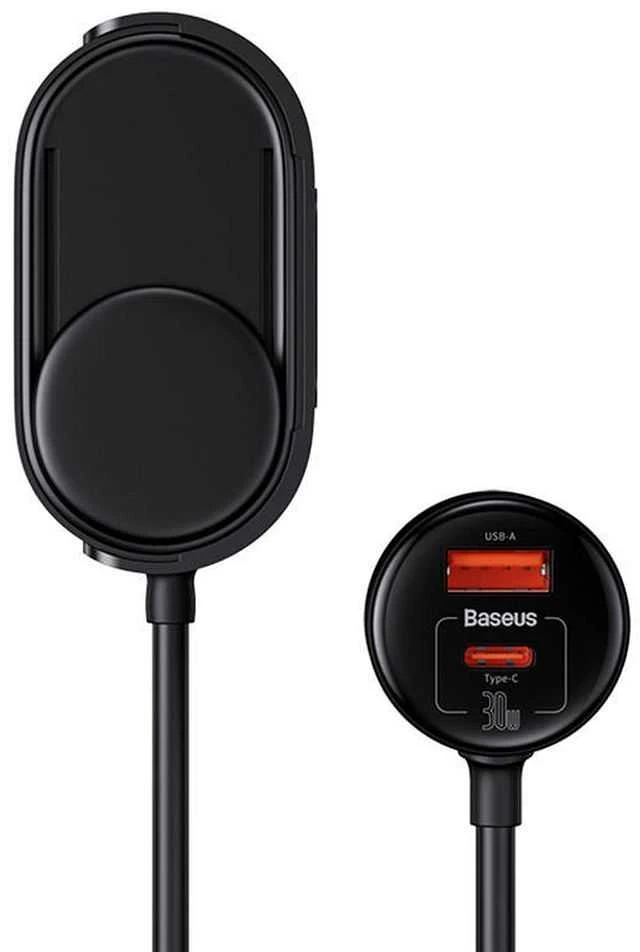 High Efficiency Pro 1-2-2 automobilinis cigarečių žiebtuvėlis Baseus 30W (juodas)