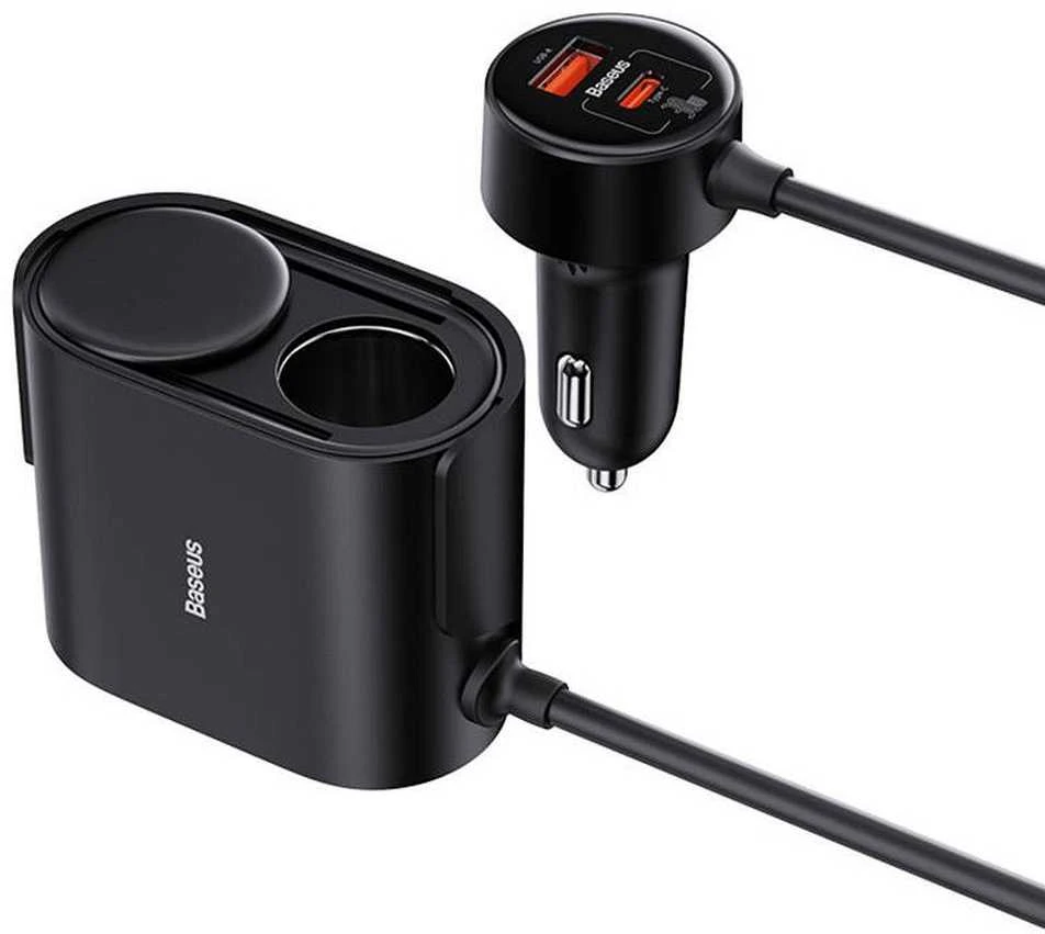 High Efficiency Pro 1-2-2 automobilinis cigarečių žiebtuvėlis Baseus 30W (juodas)
