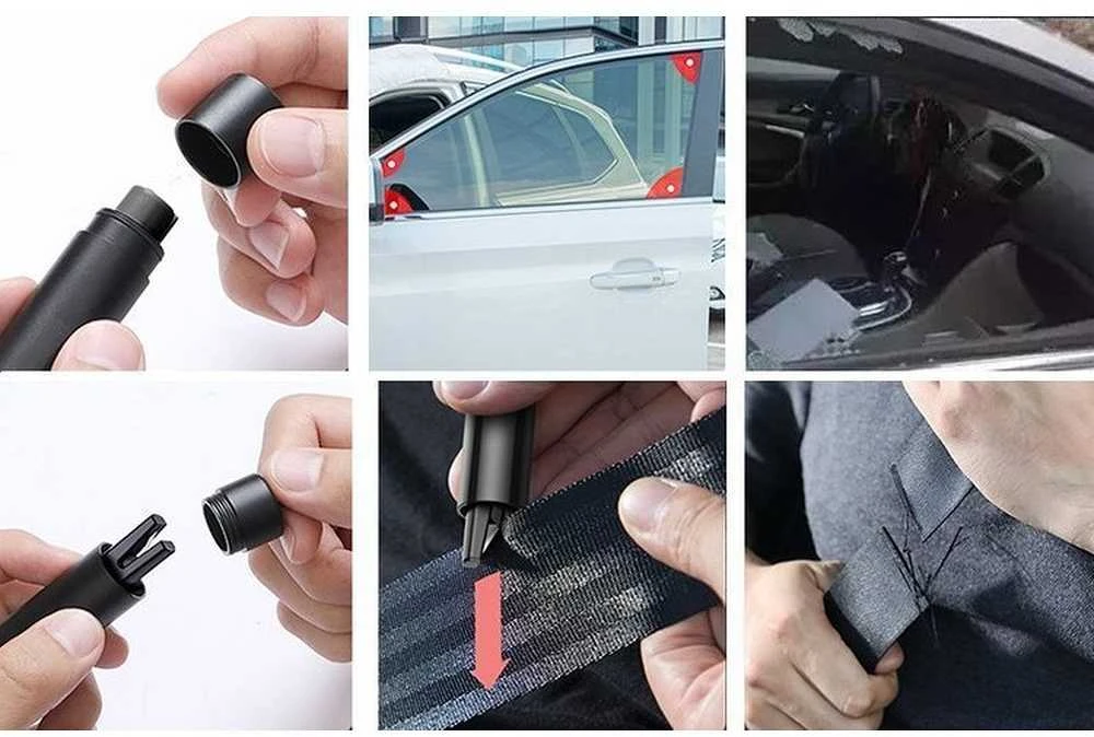 Baseus Sharp Tool apsauginis plaktukas (langų daužymas+apsauginio diržo pjovimas) Pilkas