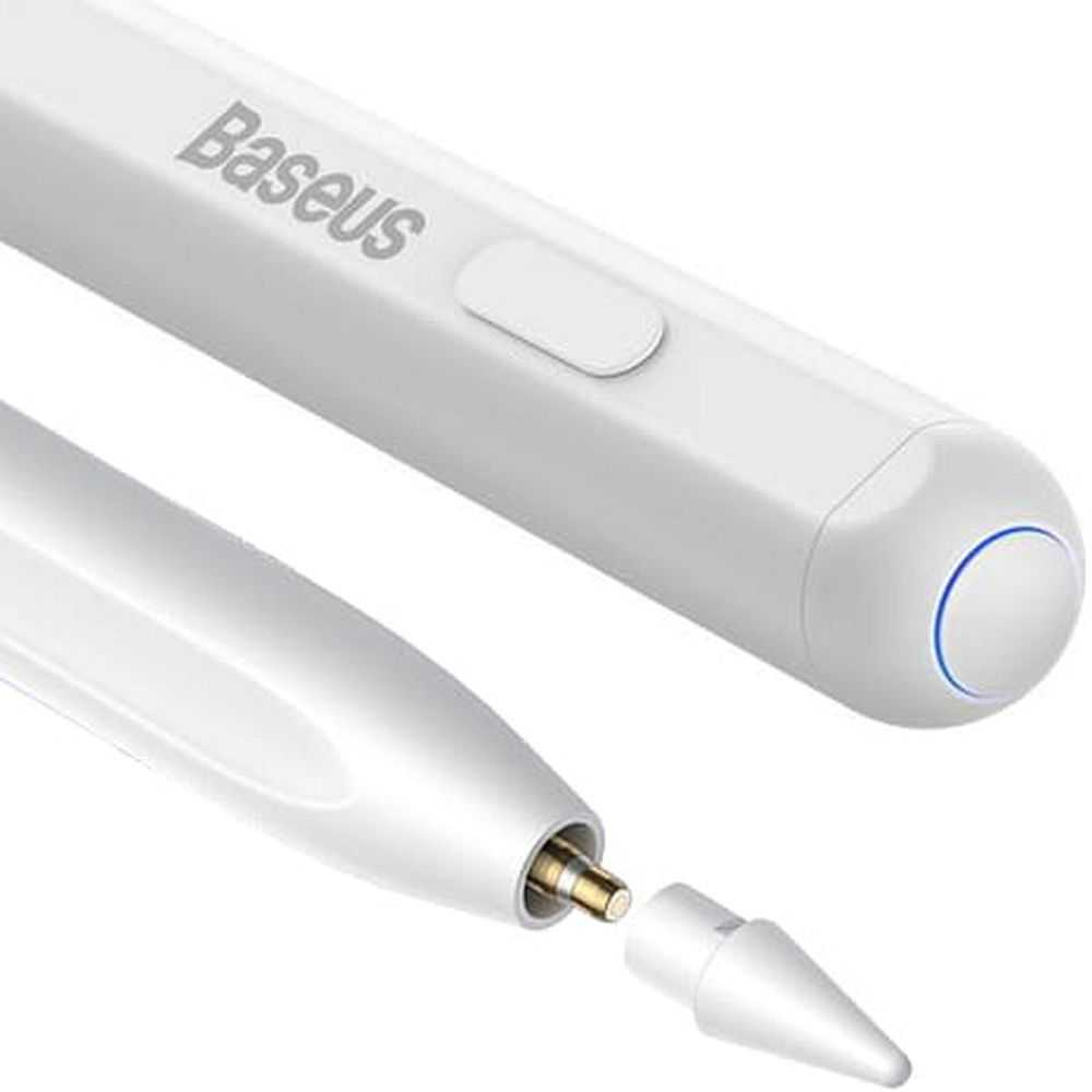 Aktyvus rašiklis Baseus Smooth Writing Series su belaidžiu ir laidiniu įkrovimu (baltas)
