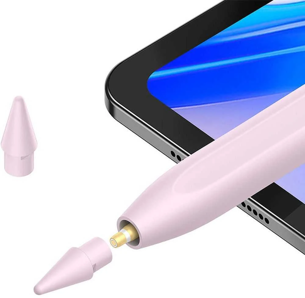 Belaidžio įkrovimo rašiklis telefonui / planšetiniam kompiuteriui Baseus Smooth Writing (rožinė)
