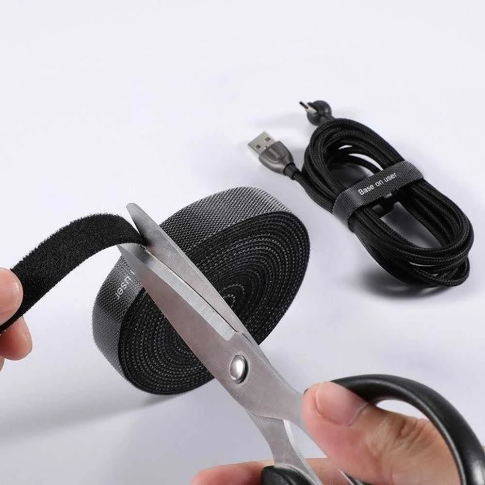 Kabelių surišimo juosta, "Velcro", 1m juoda BASEUS