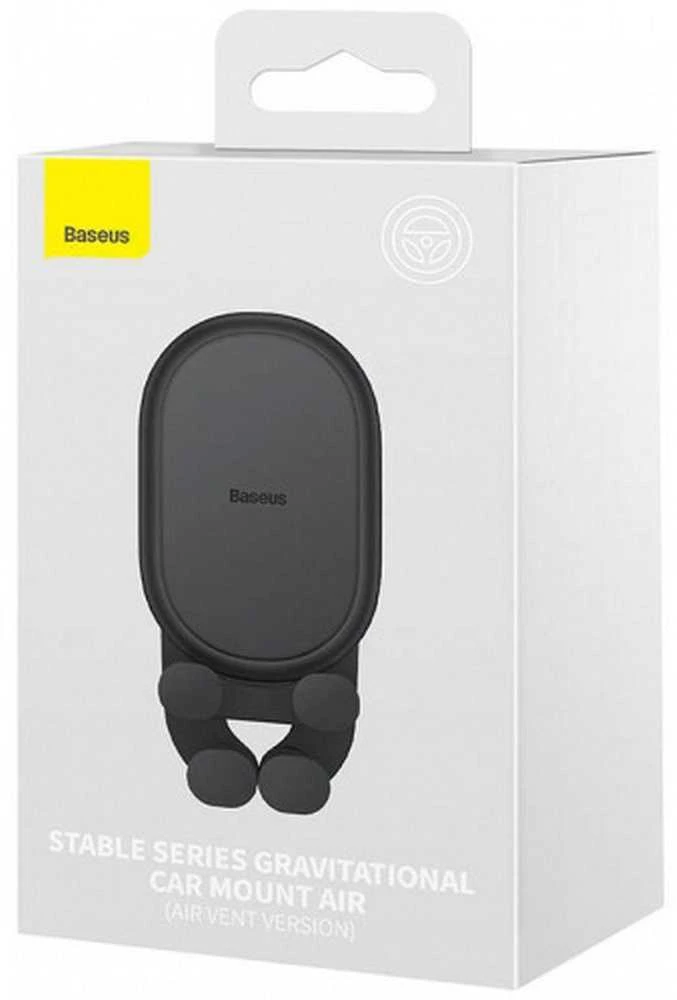 Baseus stabilus gravitacinis automobilinis telefono laikiklis ventiliacijos grotelėms - juodas