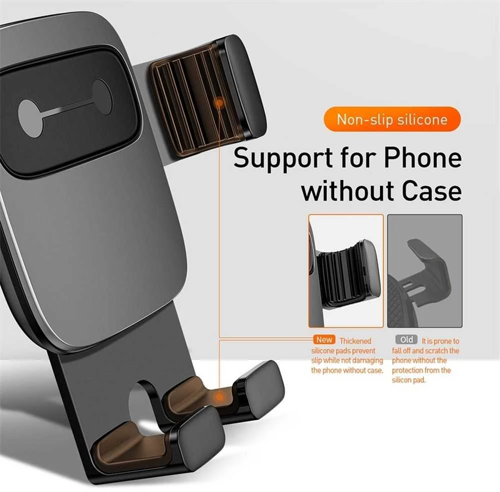 Automobilinis telefono laikiklis Baseus Cube Gravity - Juodas