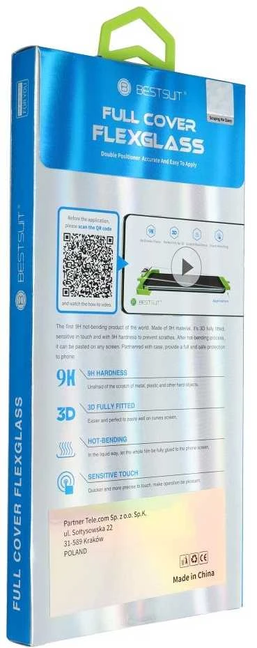 LCD apsauginis stikliukas Bestsuit Flexible Hybrid Glass 5D (Hot Bending) Samsung S948 S26 Ultra pritaikytas dėklui juodas