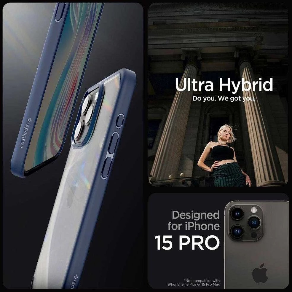 Spigen Liquid Air Apple iPhone 16 Pro – dėklas telefonui mėlynos spalvos