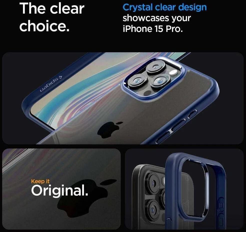 Spigen Liquid Air Apple iPhone 16 Pro – dėklas telefonui mėlynos spalvos