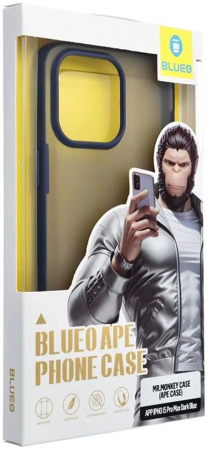 BLUEO APE dėklas telefonui - Apple iPhone 15 Pro Max mėlynos spalvos