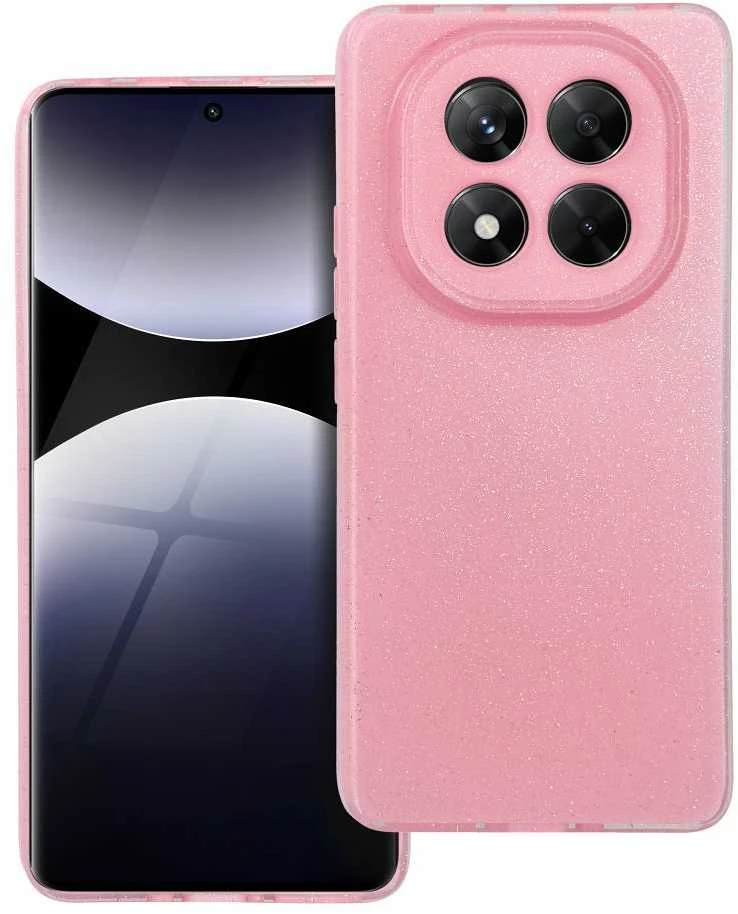 Dėklas Oem CLEAR CASE 2 mm BLINK skirtas Xiaomi Redmi NOTE 14 PRO 4G rožinės spalvos