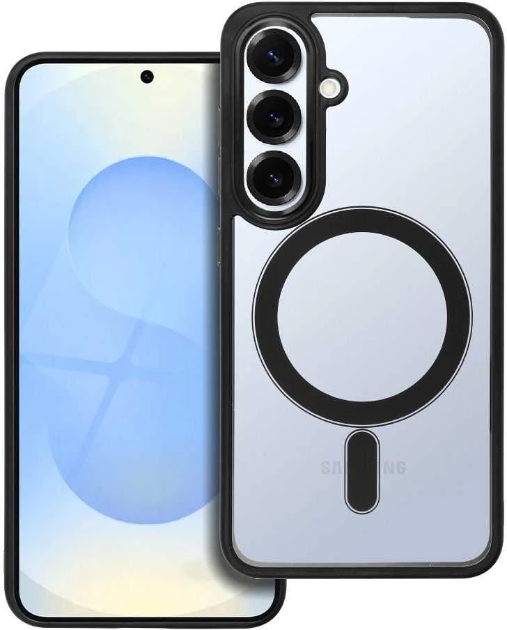 Oem COLOR EDGE MAG COVER dėklas suderinamas su MagSafe skirtas Samsung Galaxy S25 juodos spalvos