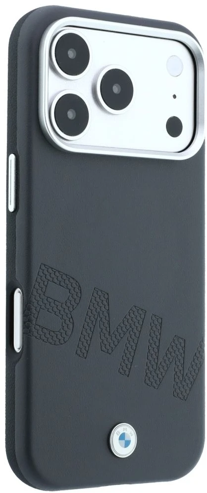 BMW pasviręs įspaustų raidžių MagSafe dėklas, skirtas iPhone 17 Pro Max / 18 Pro Max - pilka