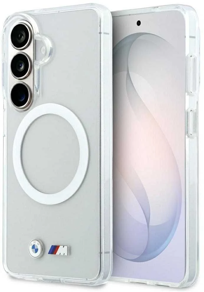 BMW M IML Metal Metal Logo Magnetic dėklas skirtas Samsung Galaxy S26 skaidrus