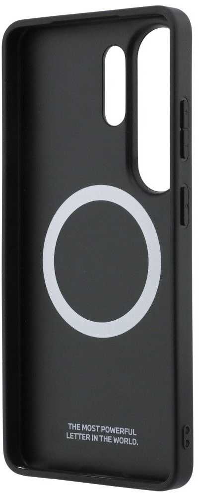 BMW M PU Leather Perforated Stripes and Metal Logo Magnetic dėklas skirtas Samsung Galaxy S26 Ultra Mėlyna
