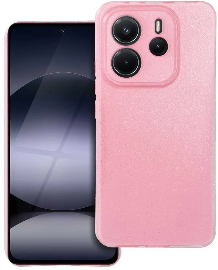 Dėklas Oem CLEAR CASE 2 mm BLINK, skirtas XIAOMI Redmi NOTE 14 4G (GLOBAL – 164,84 mm x 78,15 mm x 8,16 mm) rožinė