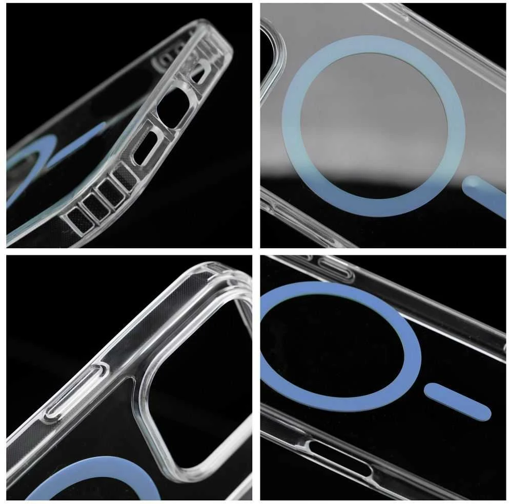 Oem Drop Glue Colorful Ring Mag dėklas suderinamas su MagSafe skirtas Samsung Galaxy A16 mėlynos spalvos