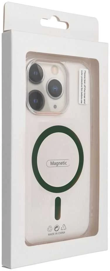 Oem Drop Glue Colorful Ring Mag dėklas suderinamas su MagSafe skirtas Samsung Galaxy A16 žalios spalvos
