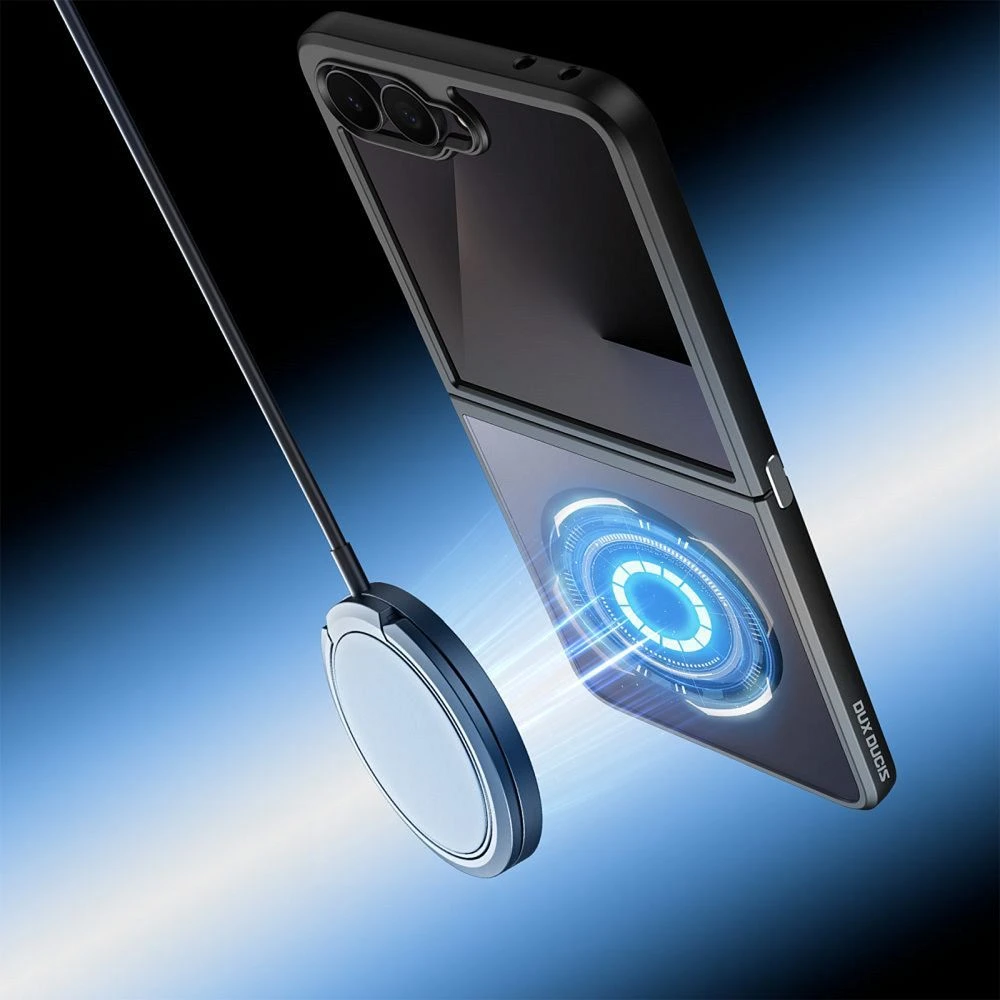 Dux Ducis Aimo Mag dėklas Samsung Galaxy Z Flip 8 Compatible with MagSafe – juodos spalvos