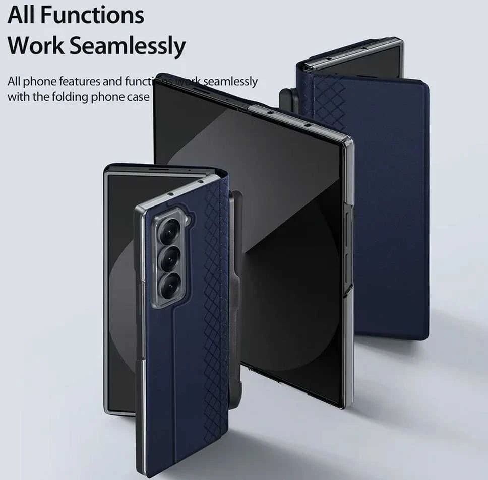 Dux Ducis dėklas BRIL with pen holder skirtas Samsung Galaxy Z Fold SE/W25 mėlynos spalvos