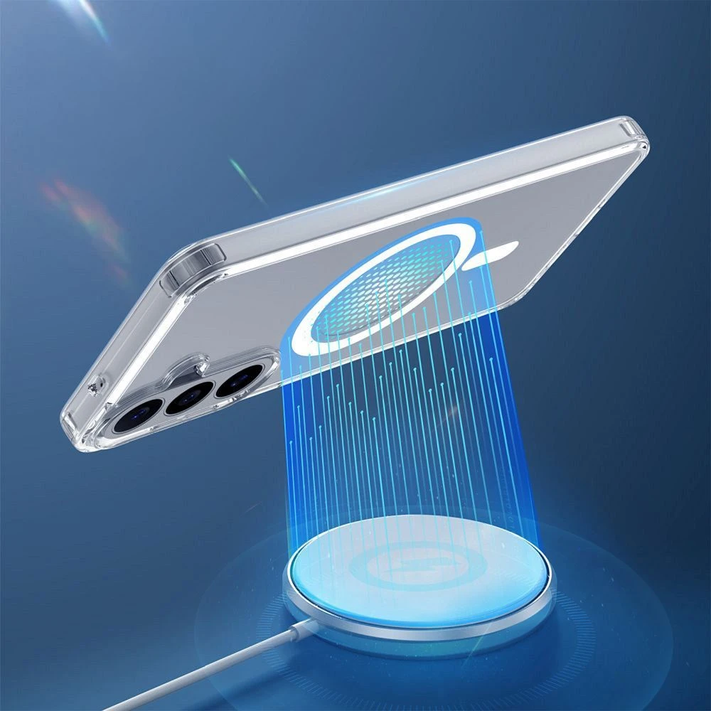 DUX DUCIS CLIN MAG dėklas, suderinamas su „MagSafe“, skirtas SAMSUNG S26 FE, skaidrus