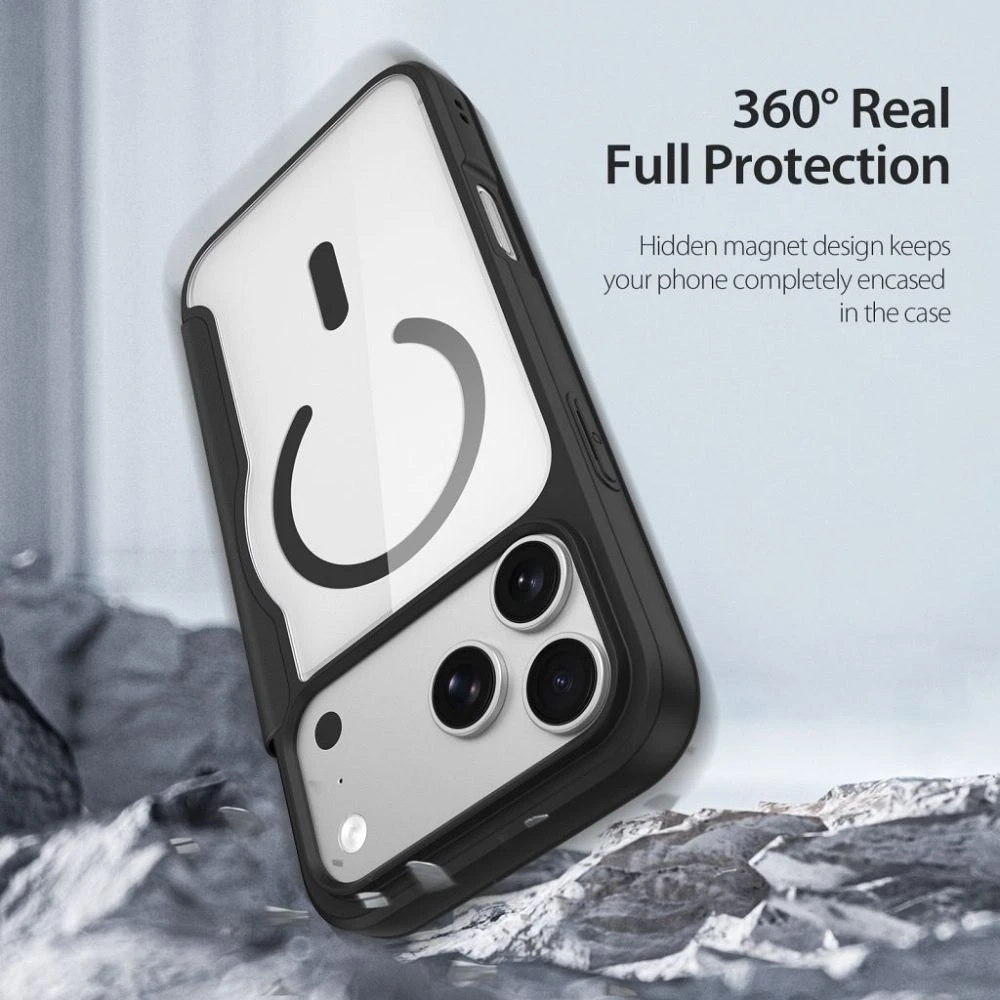Dėklas DUX DUCIS case SKIN X PRO compatible with MagSafe for iPhone 18 Pro Max / 17 Pro Max (Open Ring Version) juodas