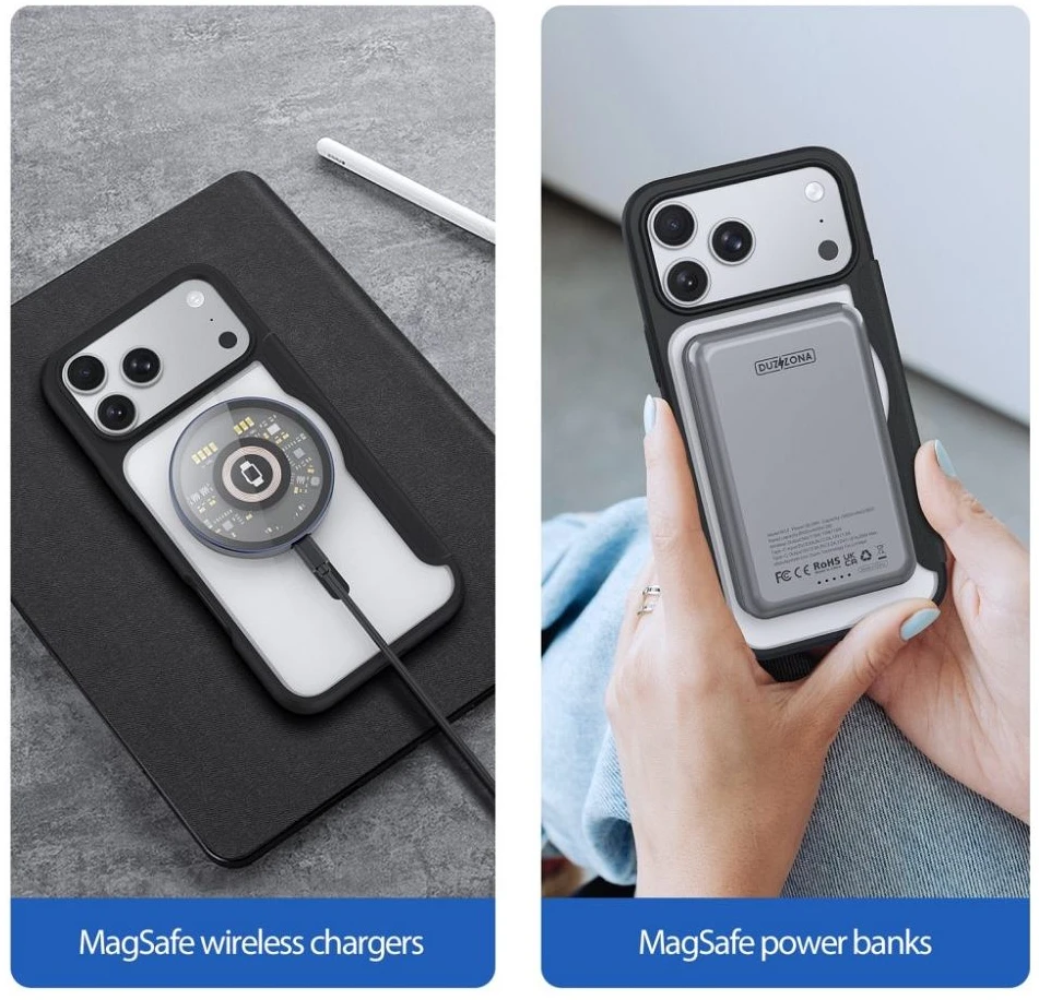 Dėklas DUX DUCIS case SKIN X PRO compatible with MagSafe for iPhone 18 Pro Max / 17 Pro Max (Open Ring Version) juodas