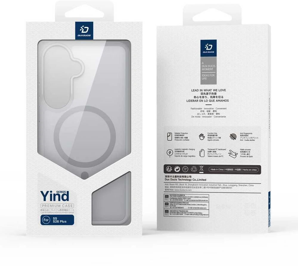 Dėklas Dux Ducis Yind MagSafe Samsung S947 S26 Plus pilkas