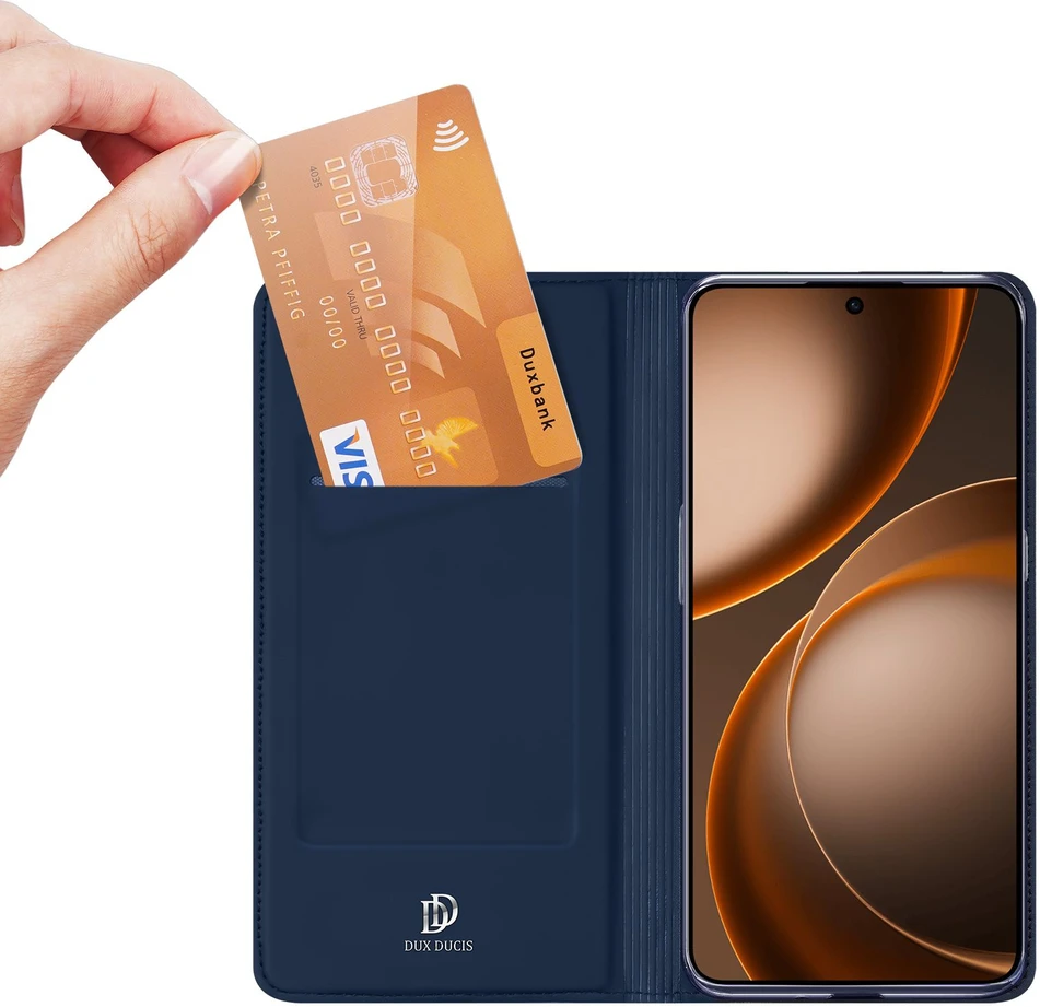DUX DUCIS piniginės dėklas SKIN PRO, skirtas OPPO FIND X9 Ultra mėlynas