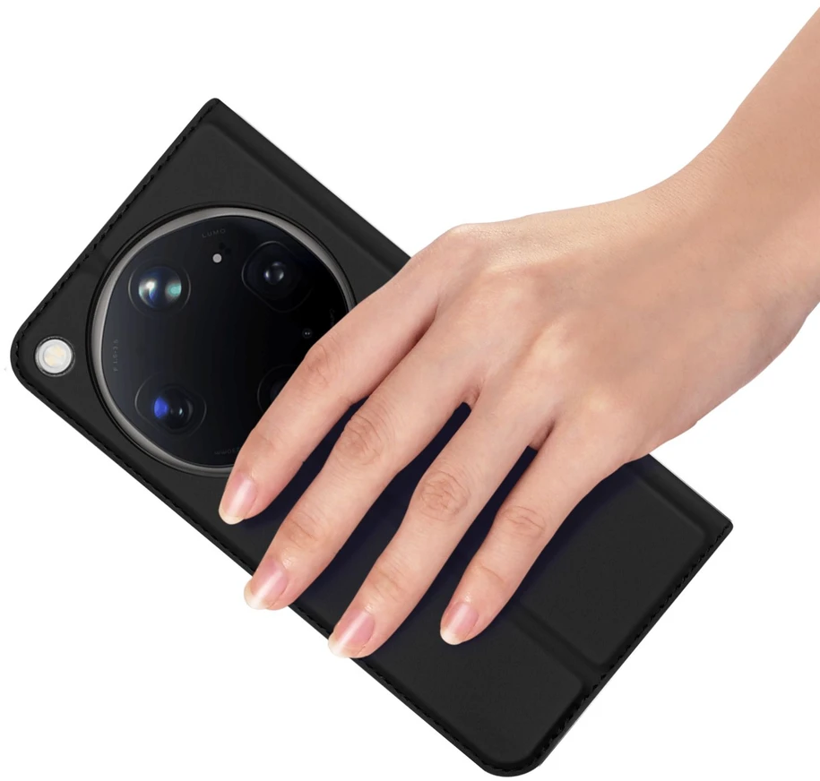 DUX DUCIS piniginės dėklas SKIN PRO, skirtas OPPO FIND X9 Ultra, juodas