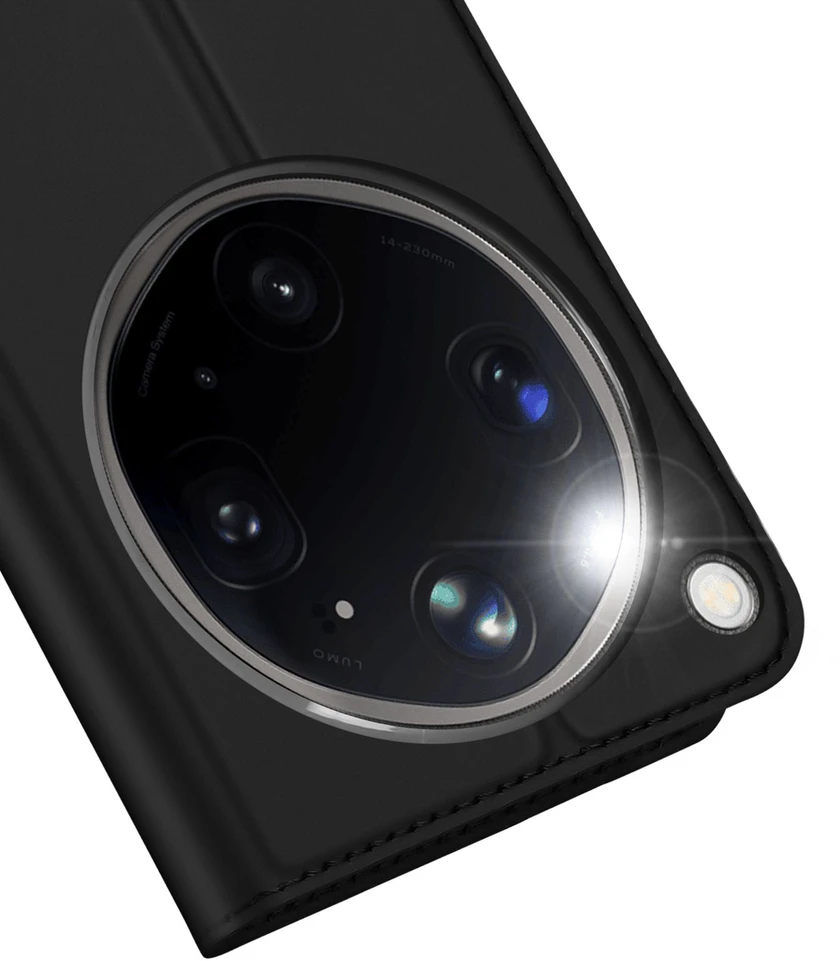 DUX DUCIS piniginės dėklas SKIN PRO, skirtas OPPO FIND X9 Ultra, juodas