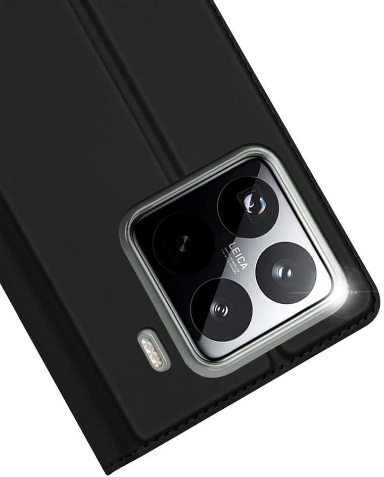 Dux Ducis atverčiamas dėklas SKIN PRO skirtas Xiaomi 15 Pro juodos spalvos