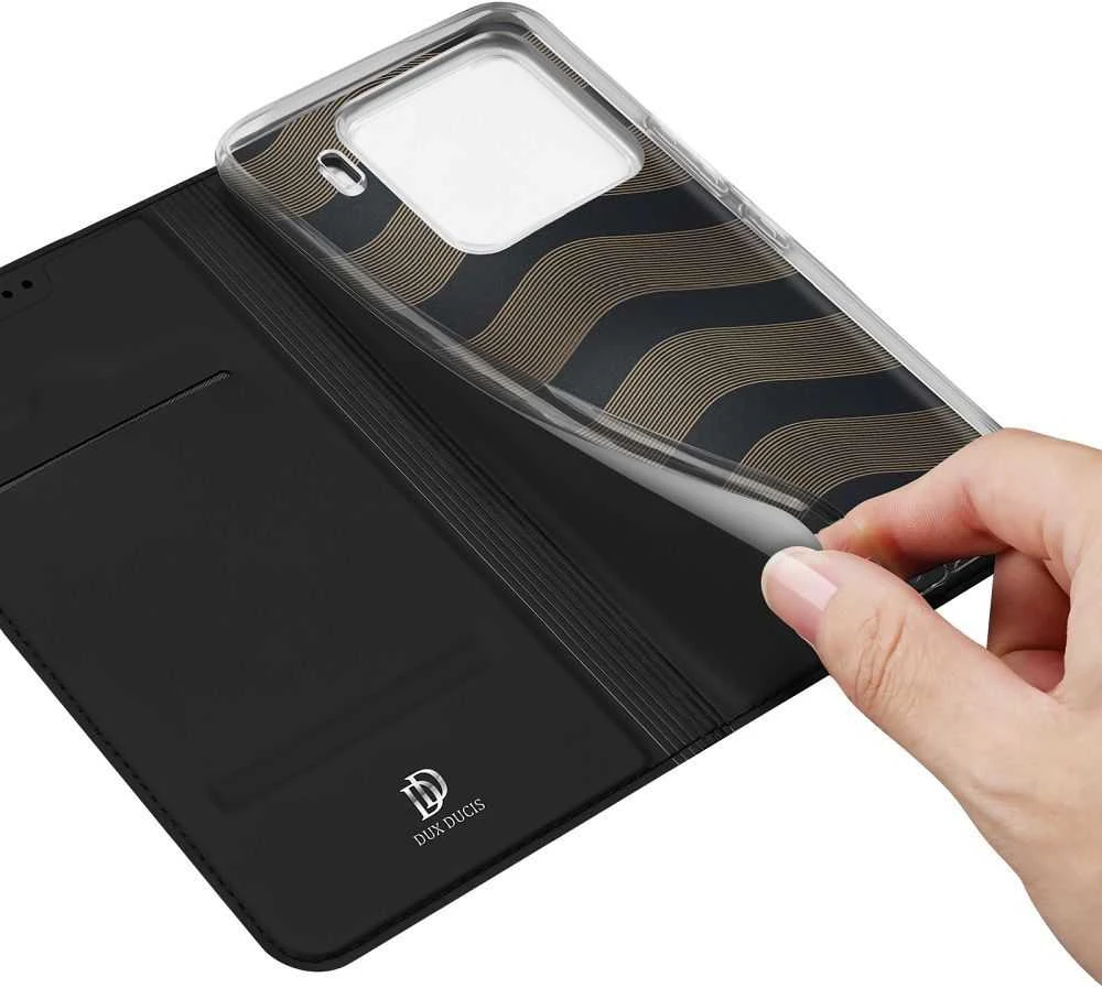 Dux Ducis atverčiamas dėklas SKIN PRO skirtas Xiaomi 15 Pro juodos spalvos