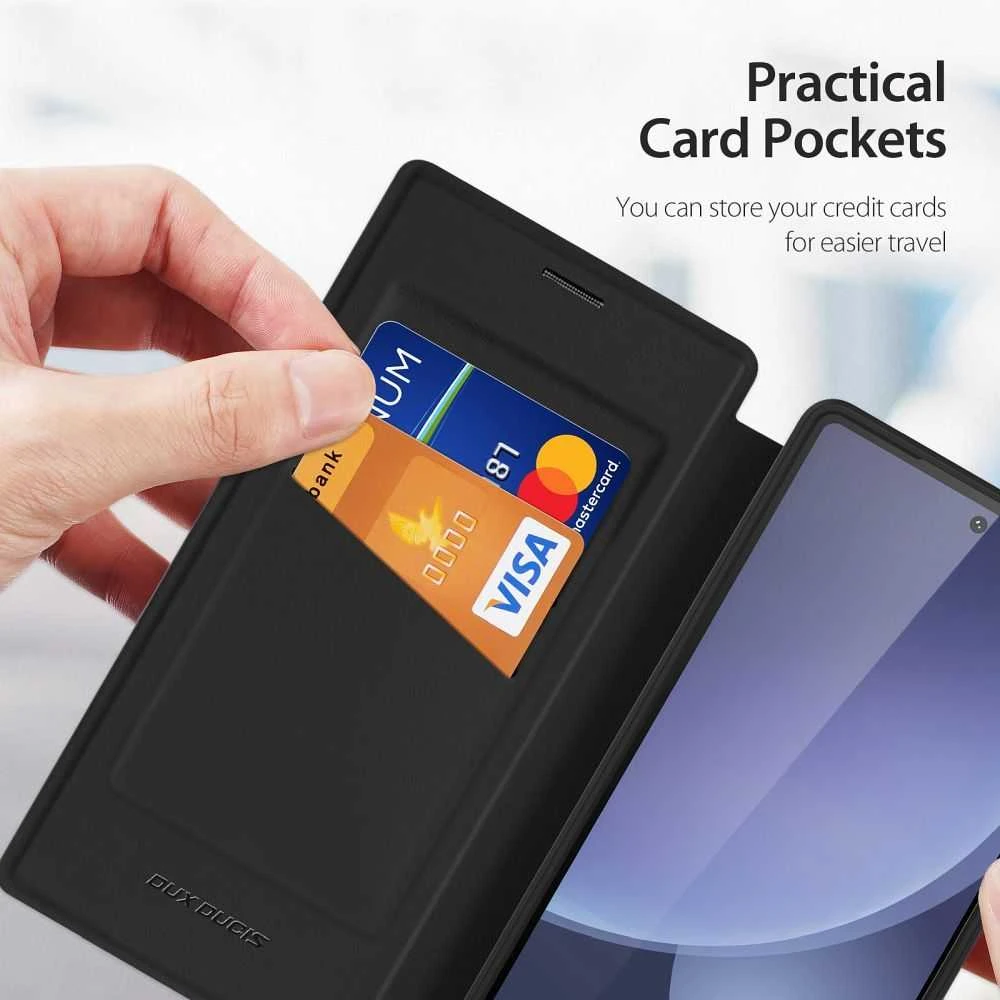 Dux Ducis Skin X Pro Samsung Galaxy S25 Ultra with MagSafe and Wallet – dėklas telefonui juodos spalvos
