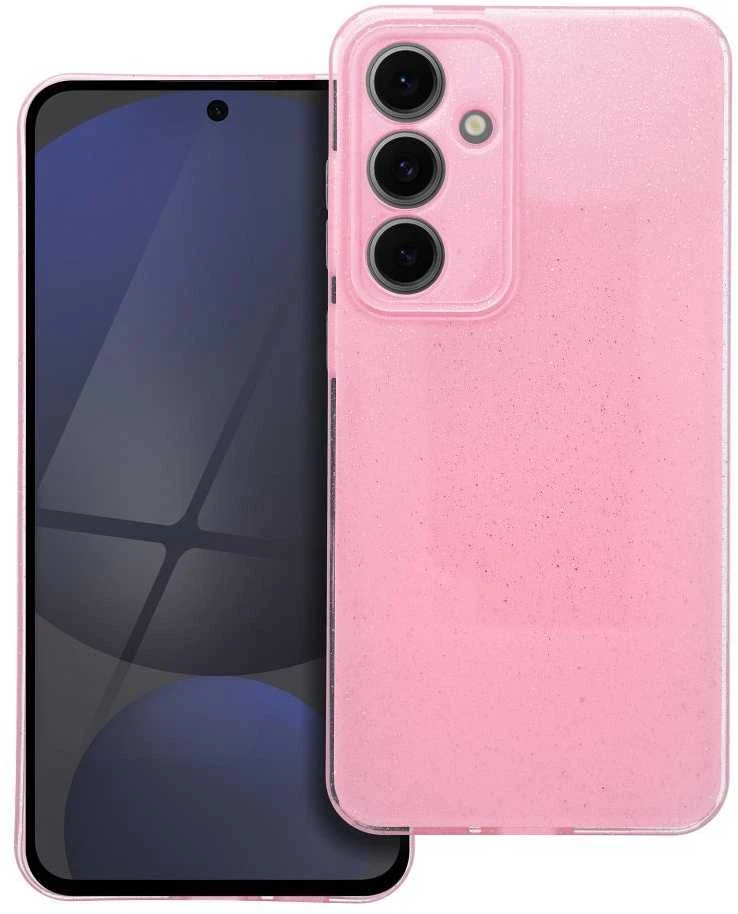 Dėklas Oem CLEAR CASE 2 mm BLINK skirtas Samsung Galaxy S24 FE rožinės spalvos