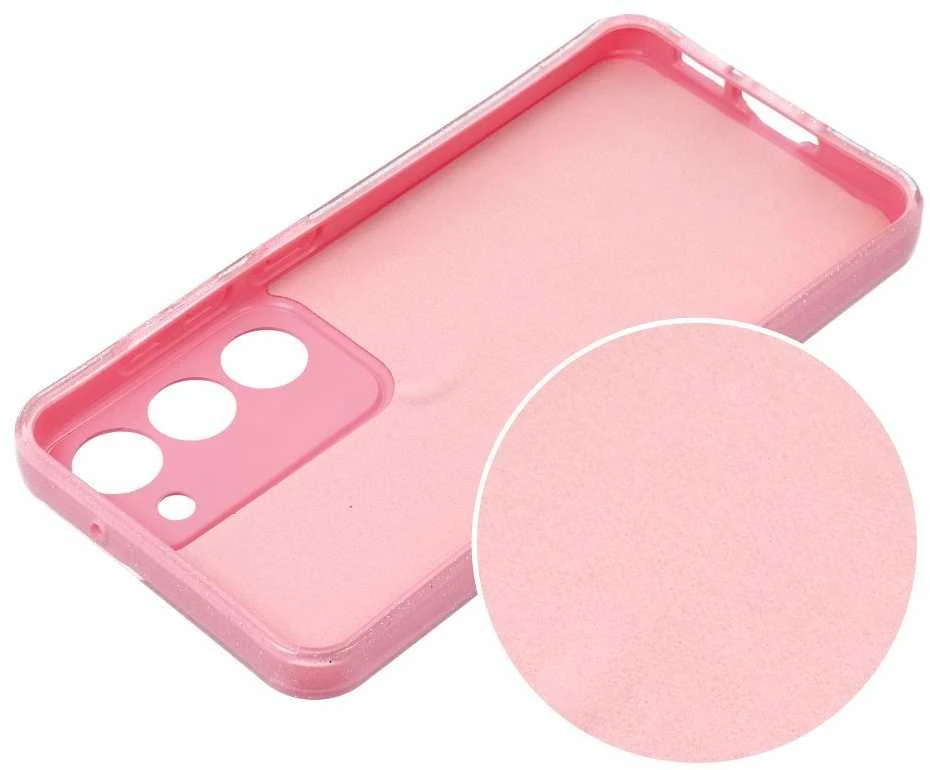 Dėklas Oem CLEAR CASE 2 mm BLINK skirtas Samsung Galaxy A56 5G rožinės spalvos